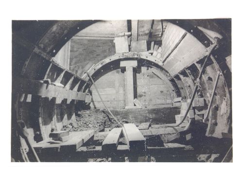 View of construction of underground Readwall Tunnel, London, United Kingdom