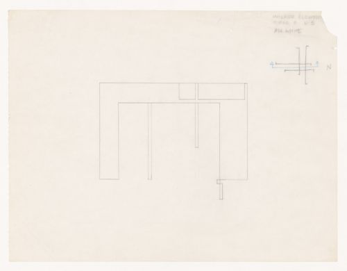 Sketch section for House VI, Cornwall, Connecticut