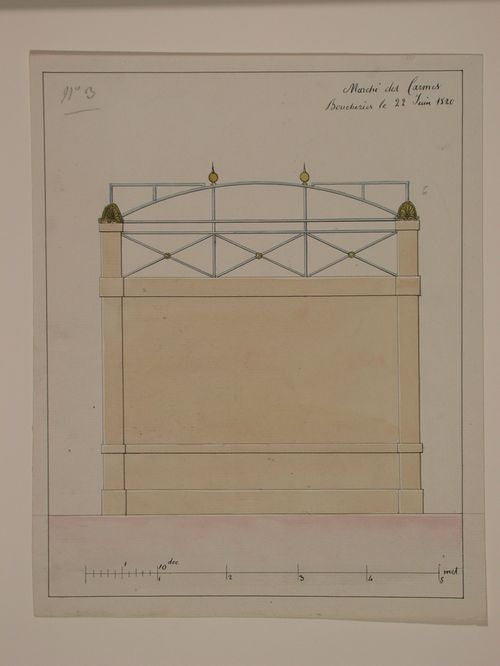 Elevation for Boucherie wall, Marché des Carmes, Paris