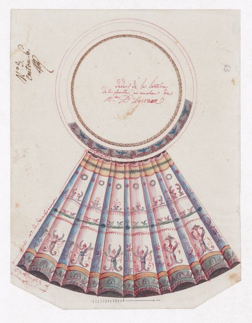 Décor pour la lanterne de la chambre à coucher d'Anne-Victoire Dervieux