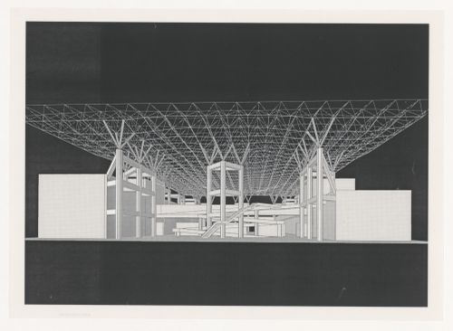 Interior perspective for Galaxy Toyama Gymnasium, Imizu, Japan