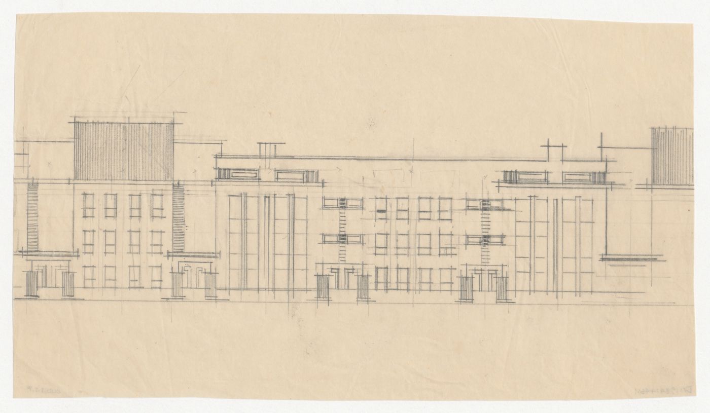 Street elevation for a housing estate, Netherlands