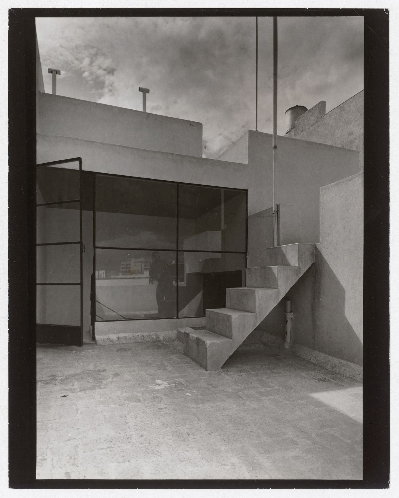 View of the roof terrace of a house for speculation, Mexico City