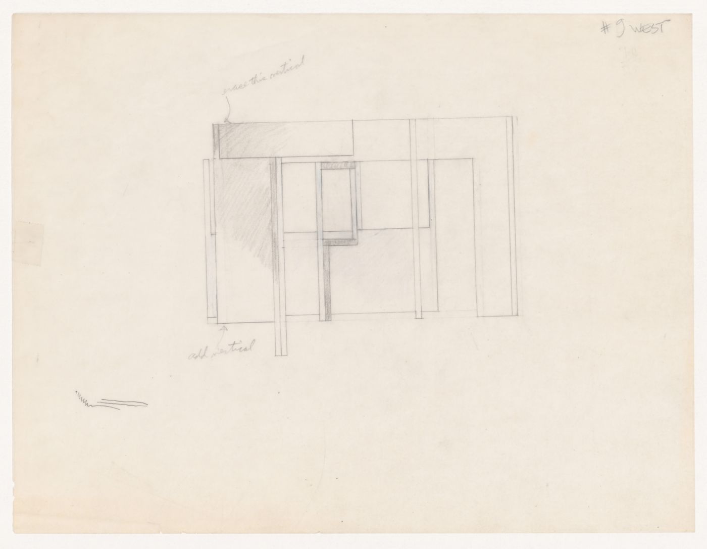 Sketch elevation for House VI, Cornwall, Connecticut