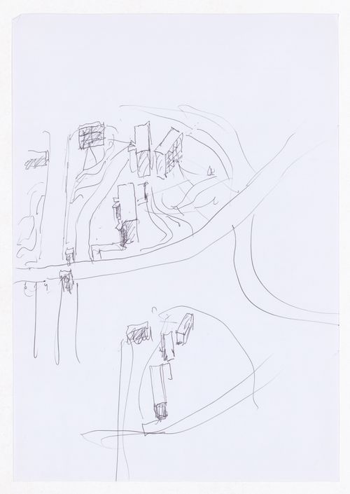 Sketch site plan for Plano de Urbanização da Nova Maia, Parque do Millenium, Maia, Portugal