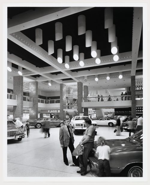 Interior view of the Staten Island Mall with a car exposition, Staten Island, New York, United States