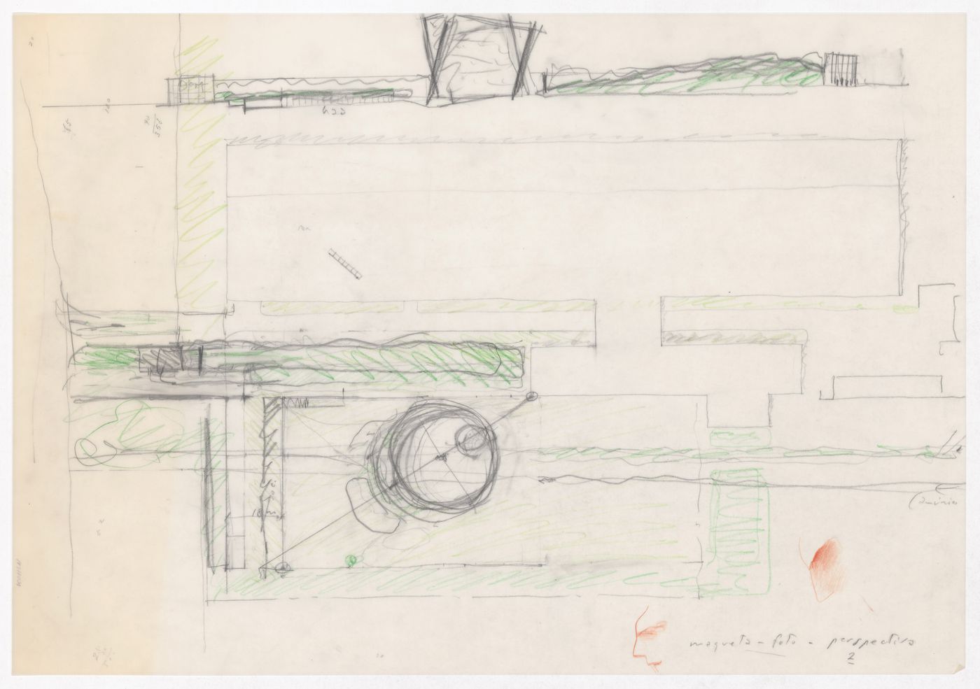 Sketch plan and elevation for Sede da Companhia Dom, Cologne, Germany