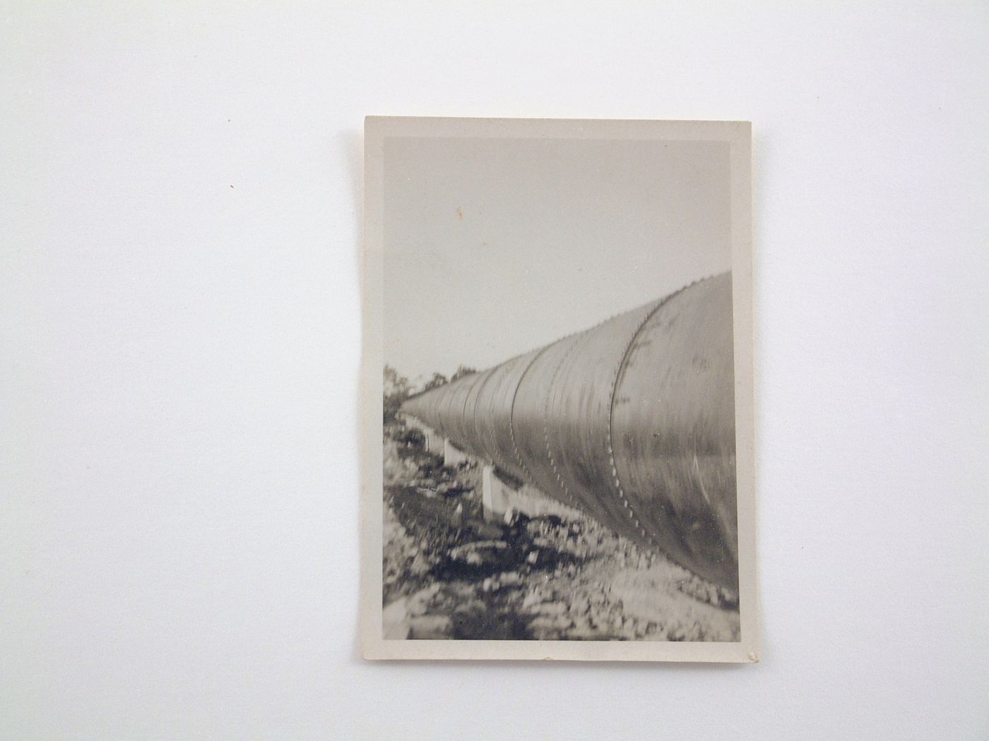 View of pipeline in rural area, unknown location