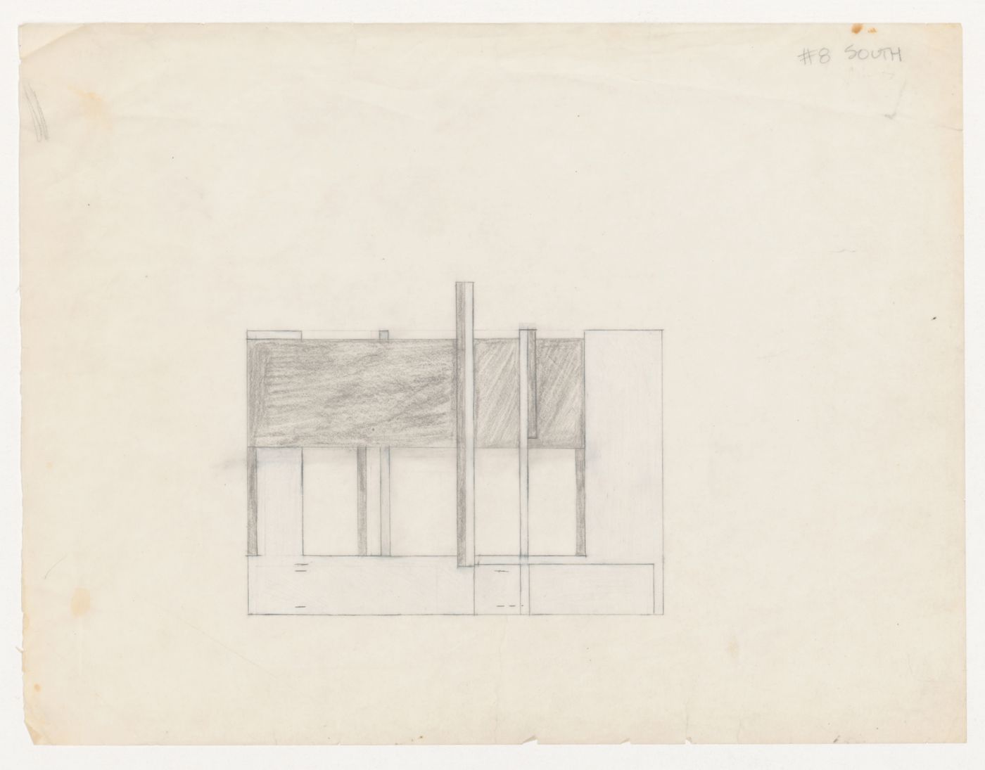 Sketch elevation for House VI, Cornwall, Connecticut