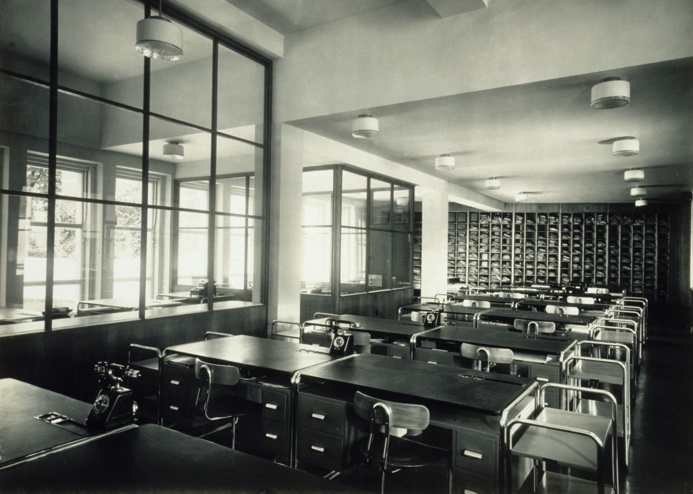 Interior, offices in modern building, Germany