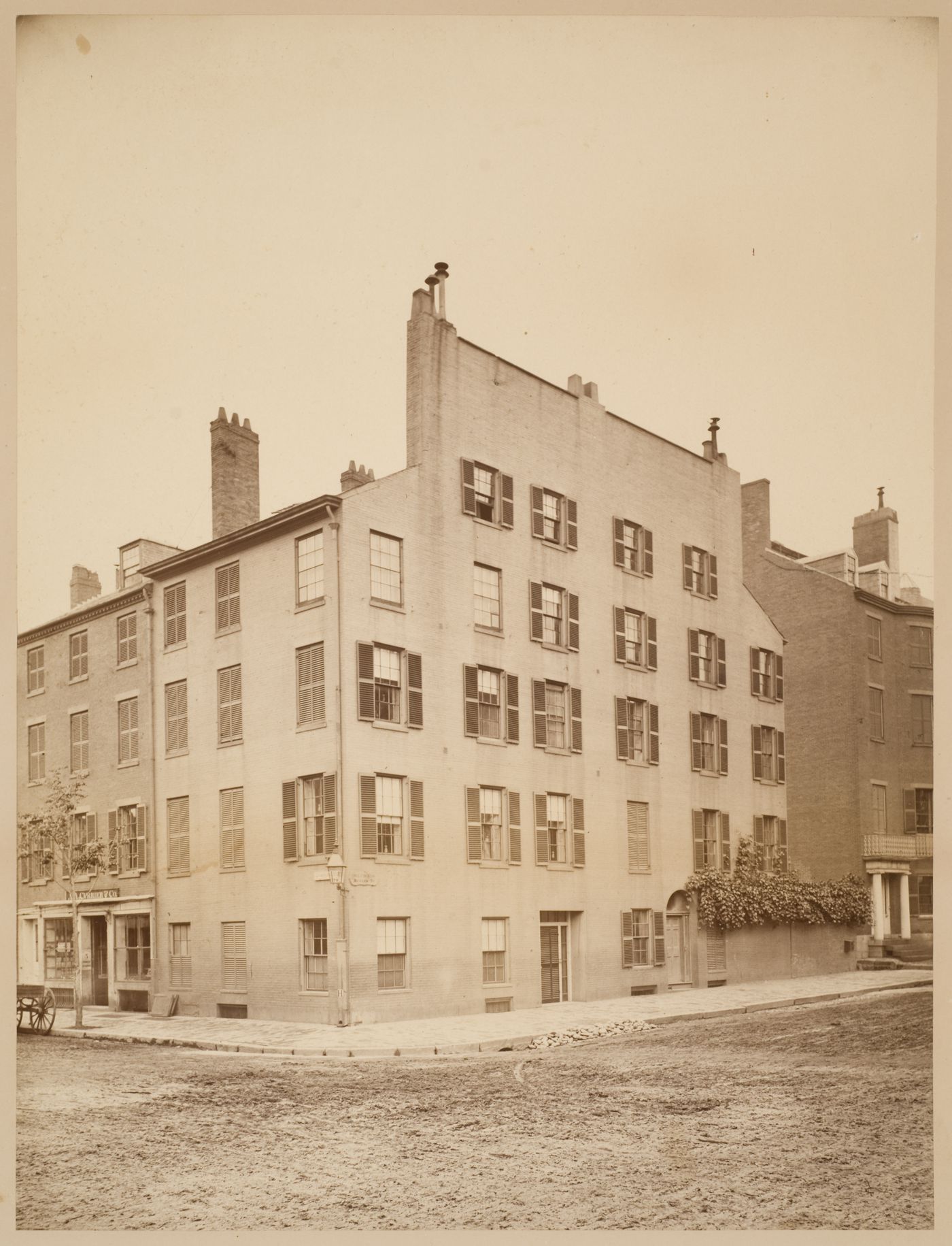 Corner of Beacon and Charles St.Boston, House of Geo. Kuhn