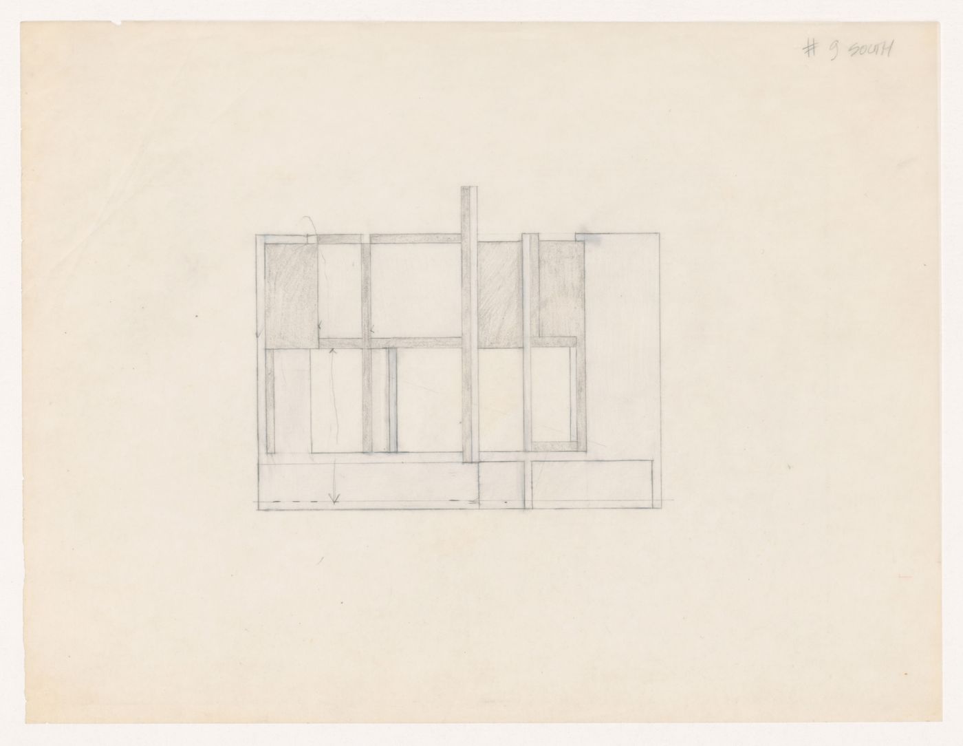 Sketch elevation for House VI, Cornwall, Connecticut