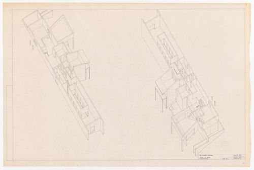 Axonometric views for Casa Erhard Josef Pascher, Sintra, Portugal
