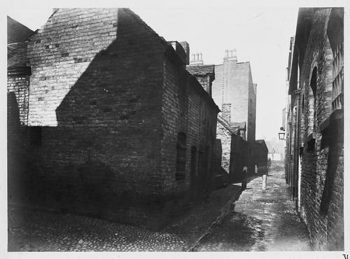 View of the Gullet, corner of Silver Street, Birmingham, England
