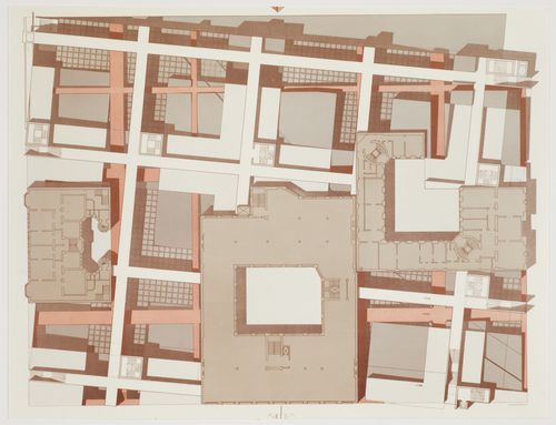 Photograph of a drawing of the IBA site, West Berlin (now Berlin), West Germany (now Germany)