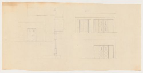 Elevations and plan for doors for Olveh mixed-use development, Rotterdam, Netherlands