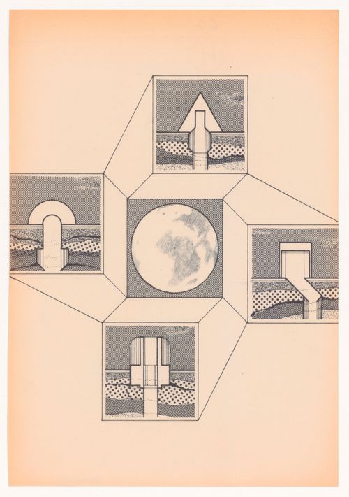Illustration for Modena cemetery competition, Modena, Italy