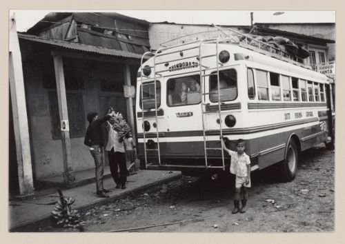Street scene with bus, South America