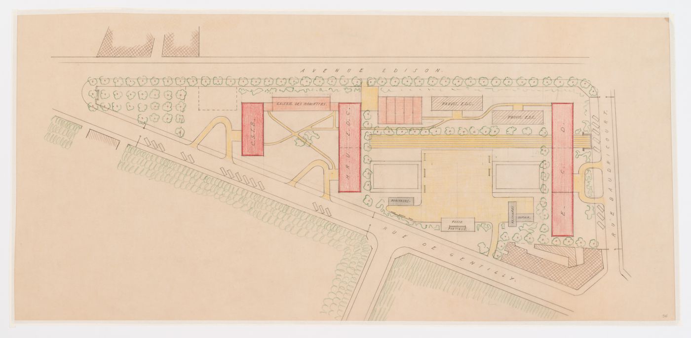 Site plan for the Centre d'Apprentissage de Paris, France