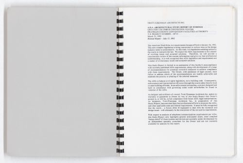 ADA (American Disabilities Act) Architectural Study / Report of Findings