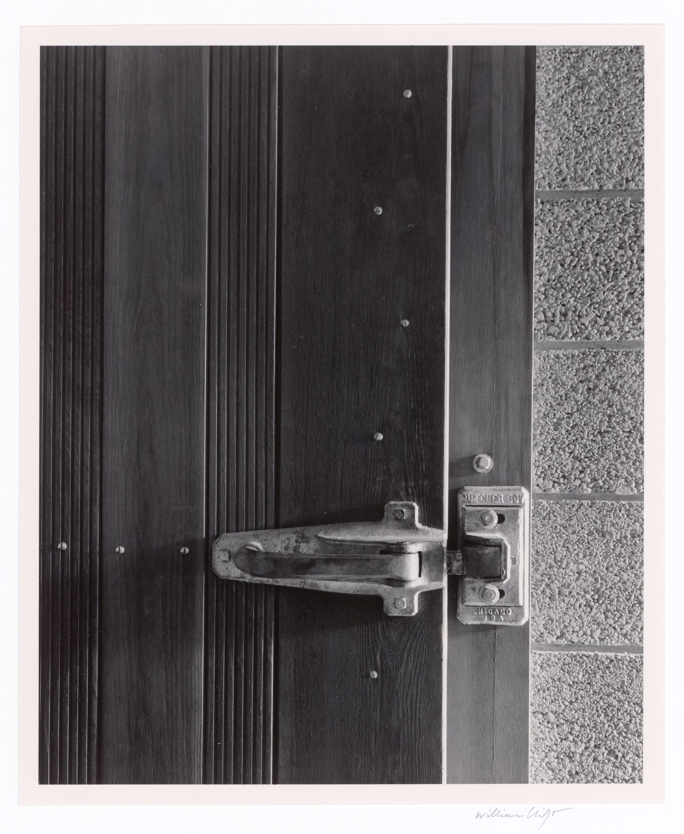 Cold storage lock, from the series The David and Gladys Wright House
