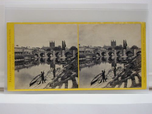 Herefordshire Illustrated. Hereford - The Old Wye Bridge and Cathedral.