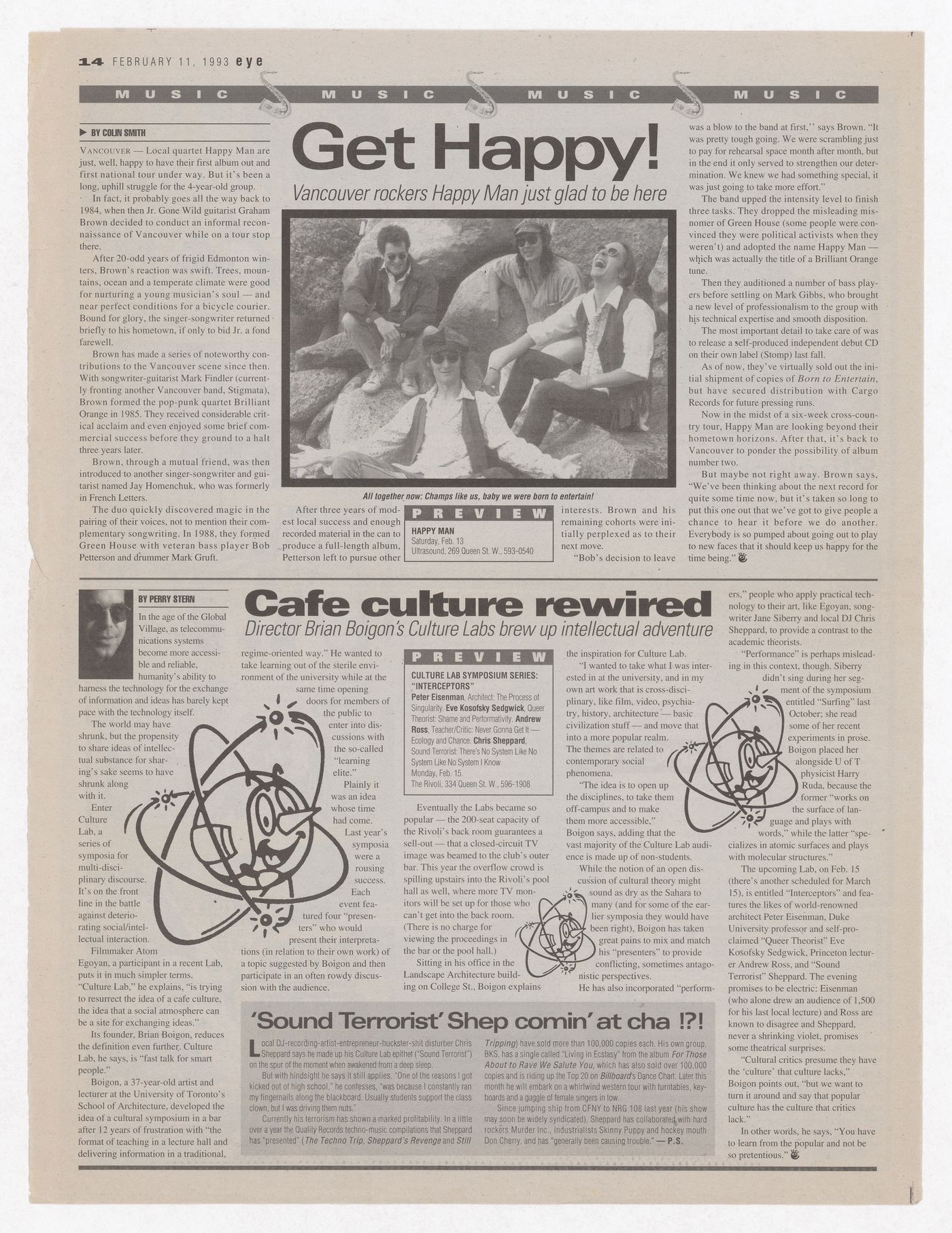 Article in Eye Weekly about Culture Lab
