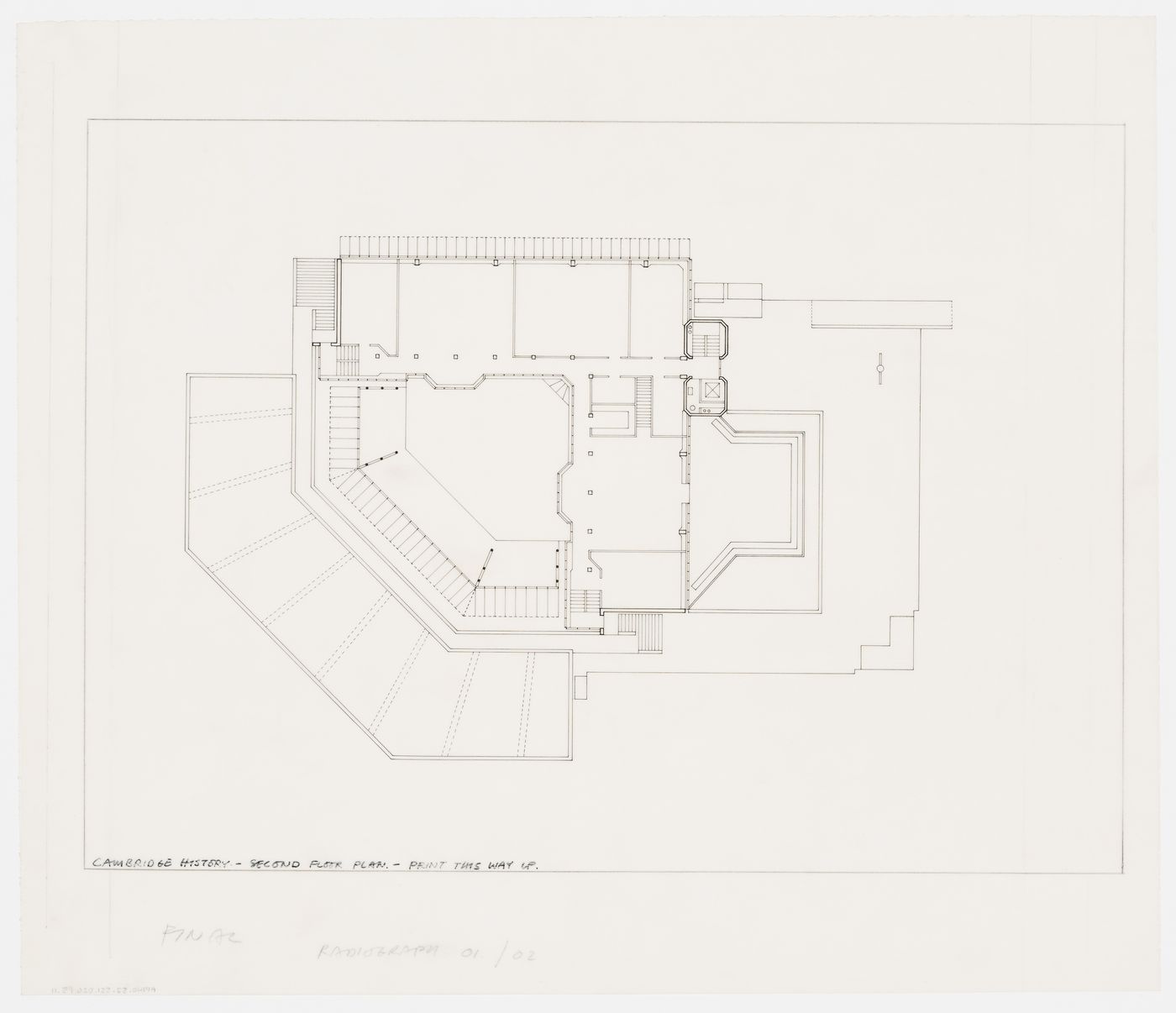 History Faculty Building, University of Cambridge, Cambridge, England: second floor plan
