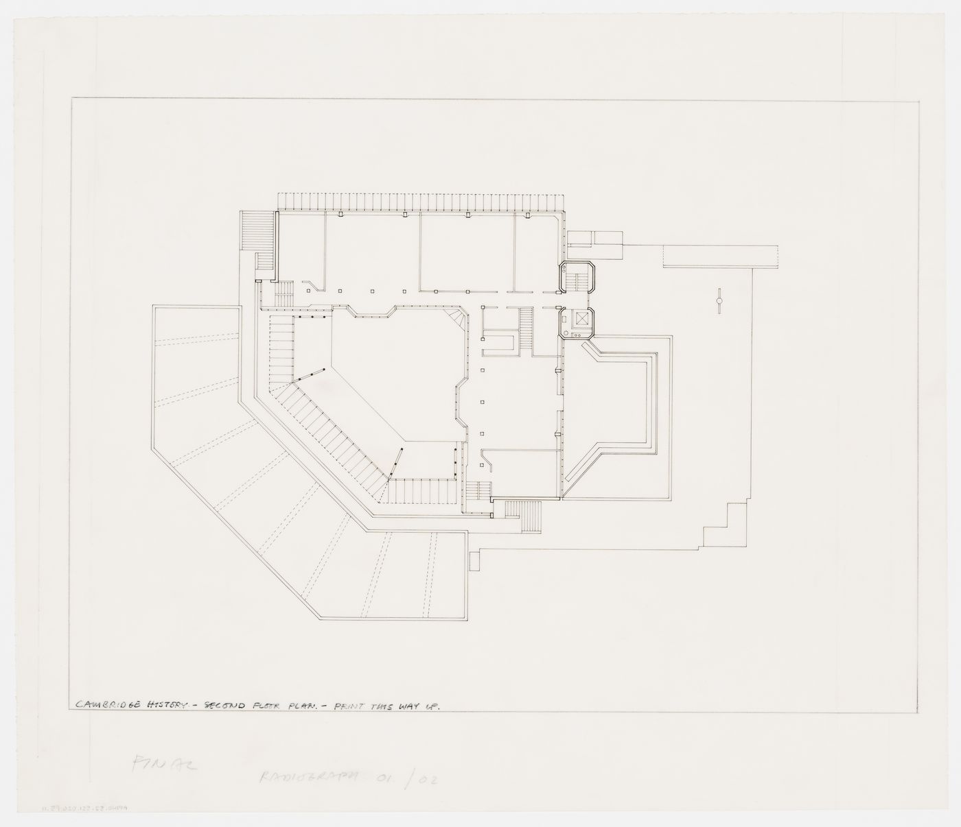 History Faculty Building, University of Cambridge, Cambridge, England: second floor plan