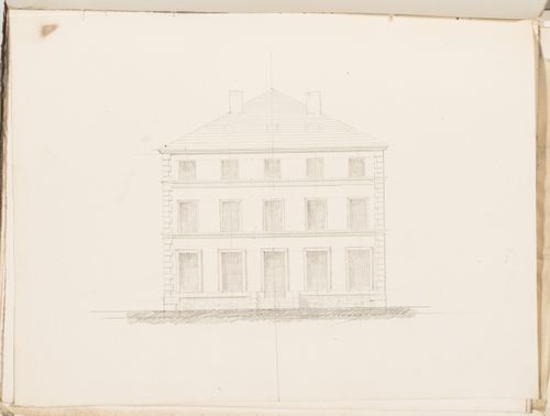 Project no. 8 for a country house for comte Treilhard: Elevation