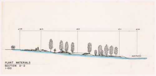 Section view of plant materials for National Gallery of Canada, Ottawa, Ontario
