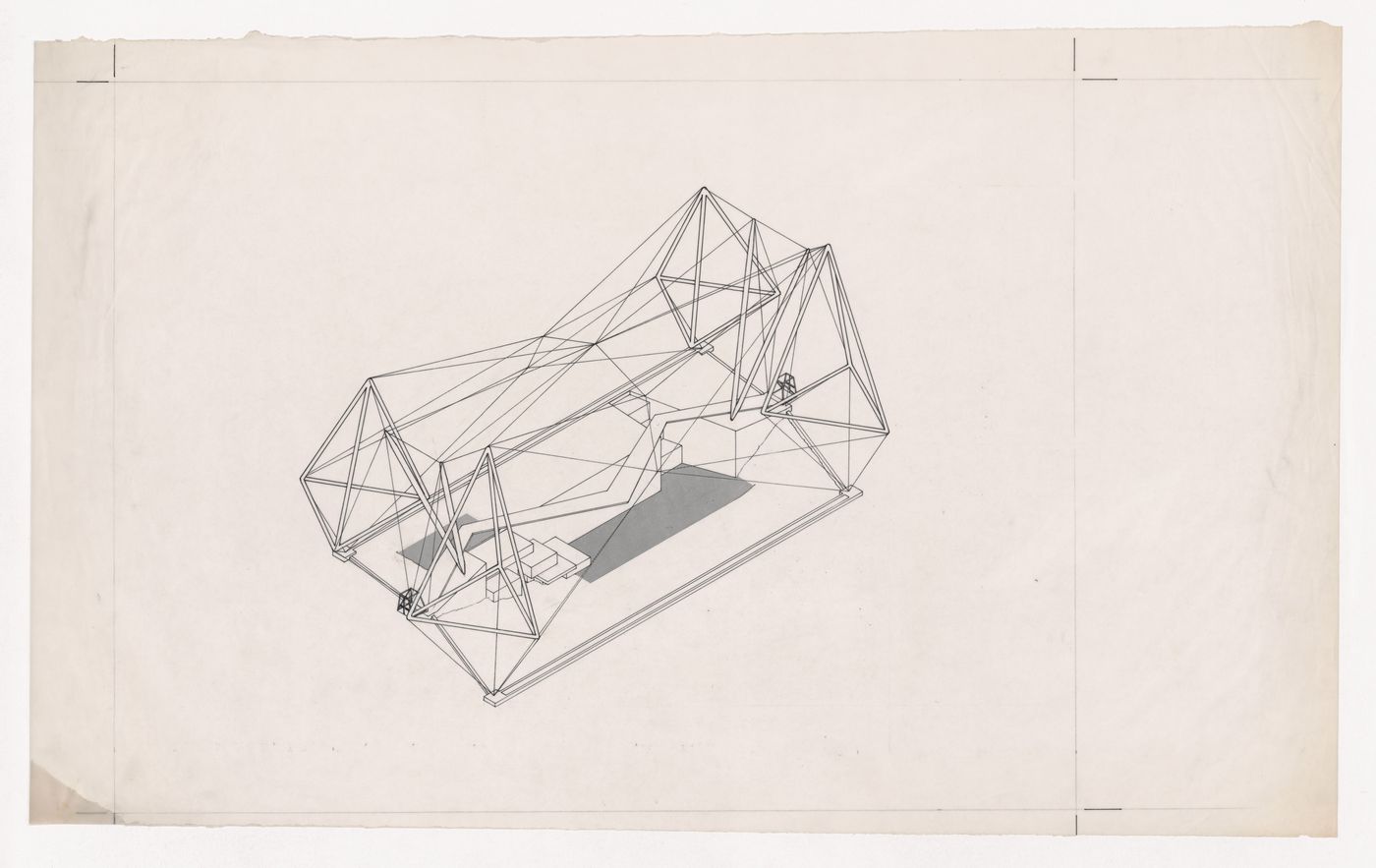 London Zoo Aviary, Regent's Park, London, England: axonometric