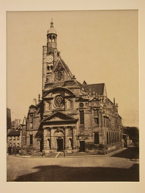 Exterior view of Église Saint-Étienne-du-Mont, looking east from place du Panthéon, Paris, France