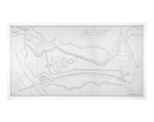 General plan for glass conservatories at the Château de Ciergnon