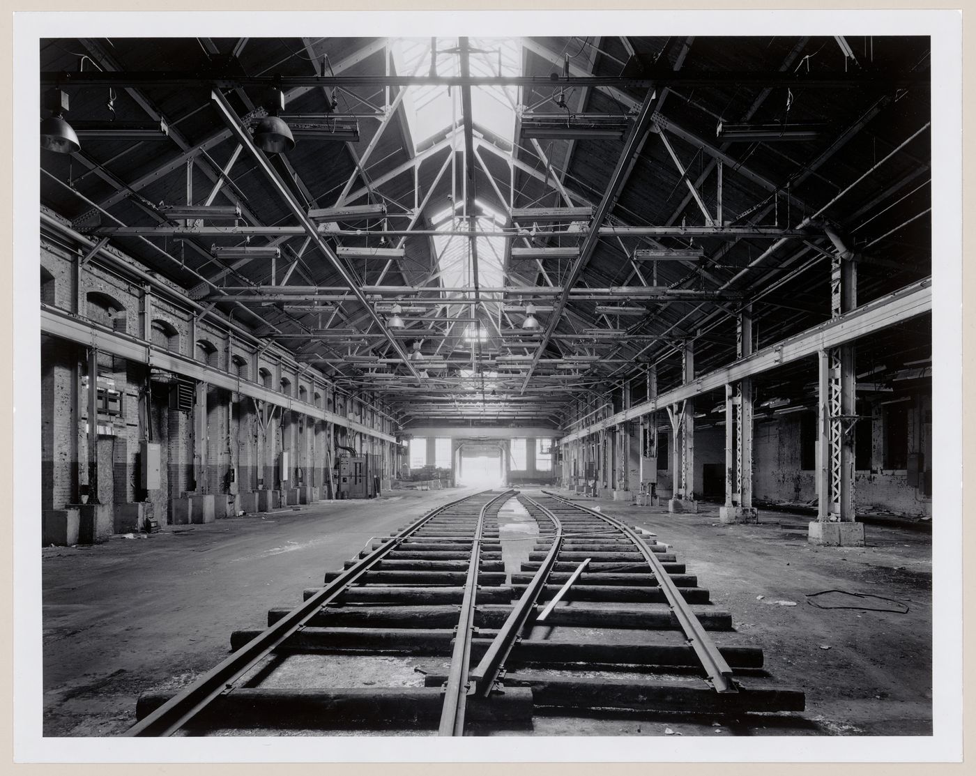 Lachine Canal Project: Interior (rails), midpoint looking east, Canadian Switch and Spring Plant, Montréal, Québec