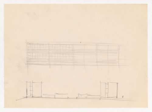 Sketch elevations for a campus building with sketch elevations for Illinois Institute of Technology