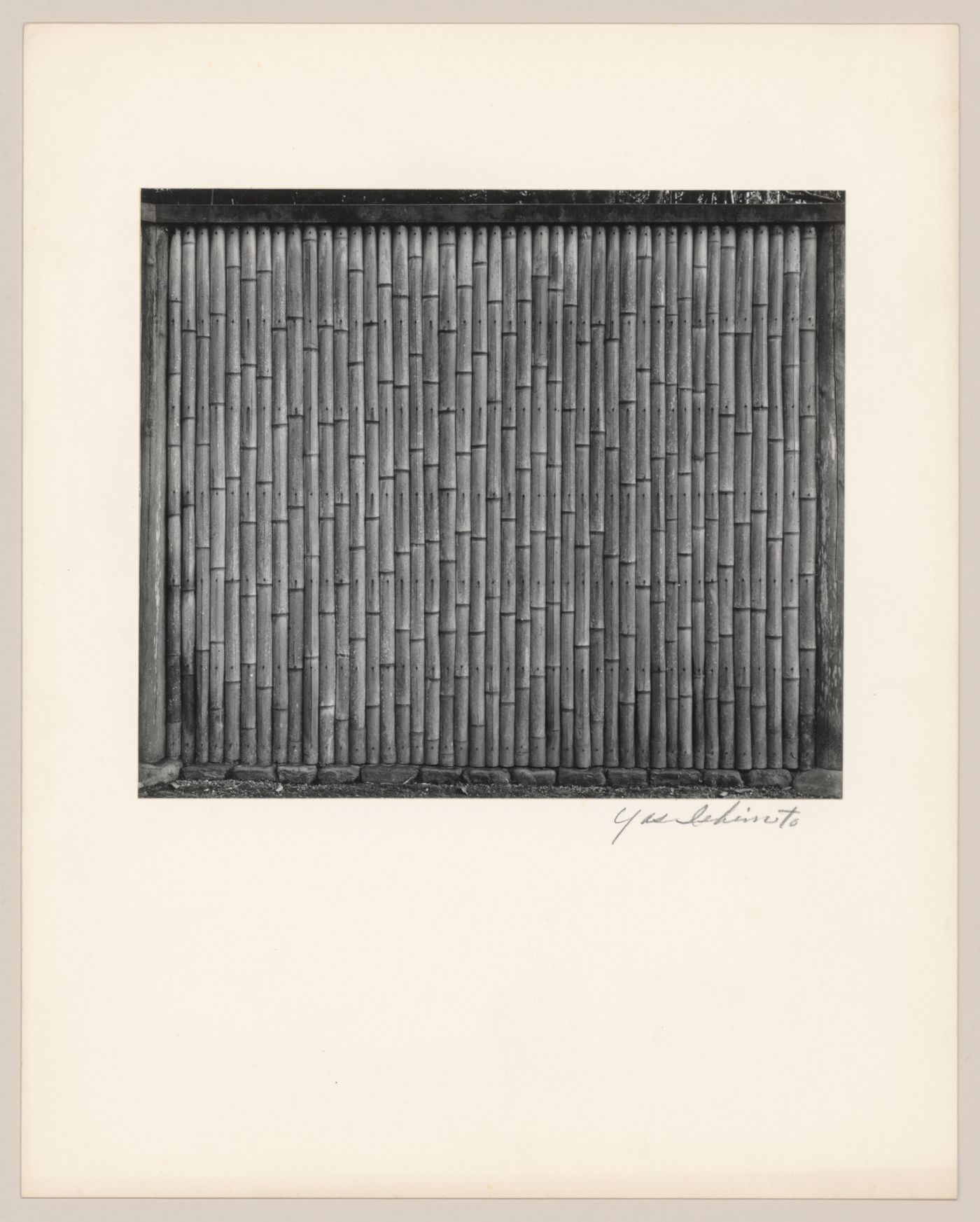 Detail of the split bamboo fence by the Front Gate (also known as the Main Gate), Katsura Rikyu (also known as Katsura Imperial Villa), Kyoto, Japan