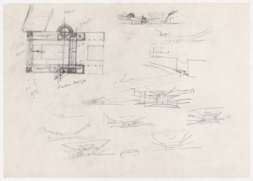 Sketch plan and perspectives for Monte Picoto, Braga, Portugal
