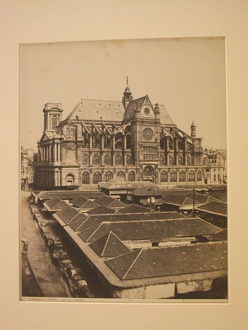 Exterior view of Saint Eustache from the south, les Halles in the foreground, Paris, France