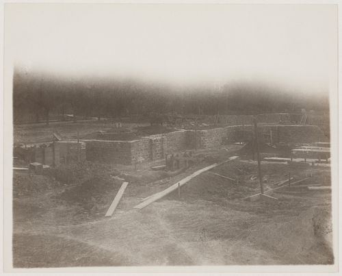 Exterior view of Darwin D. Martin House under construction, Buffalo, New York