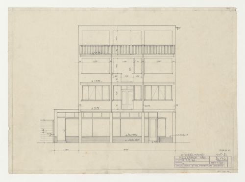 Elevation for type BL housing units, Hellerhof Housing Estate, Frankfurt am Main, Germany