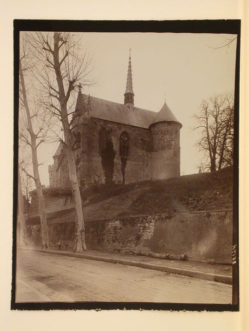 Partial view of the château de La Palice showing the chapel, Lapalisse, France