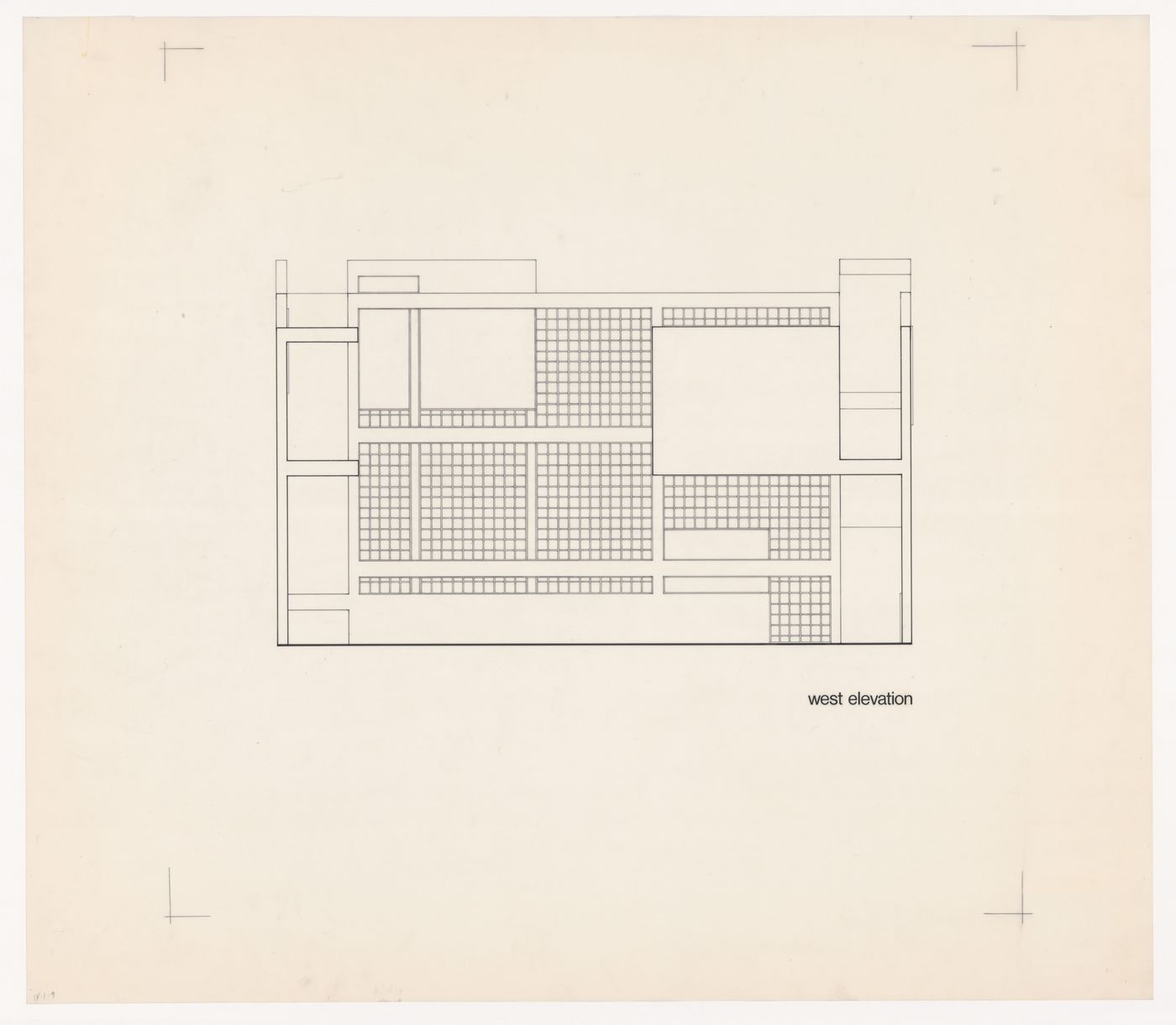 West elevation for House IV, Falls Village, Connecticut