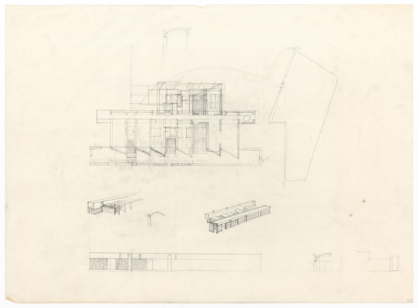 Section and detail sketches for Case Di Palma, Stintino, Italy