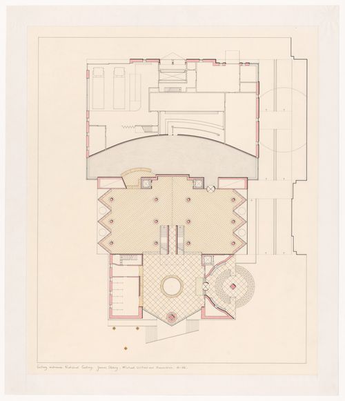 Plan of gallery entrance for National Gallery Addition Competition, London, United Kingdom