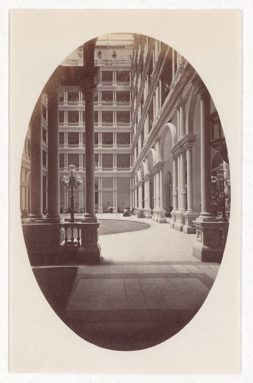 Interior view of the Grand Court of the Palace Hotel, San Francisco, California