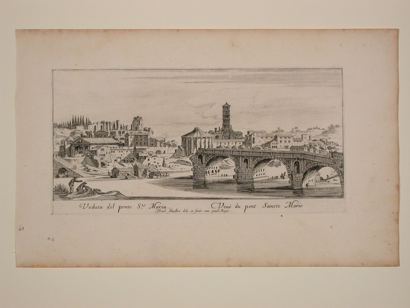 A view of the Ponte Rotto, Rome, Italy