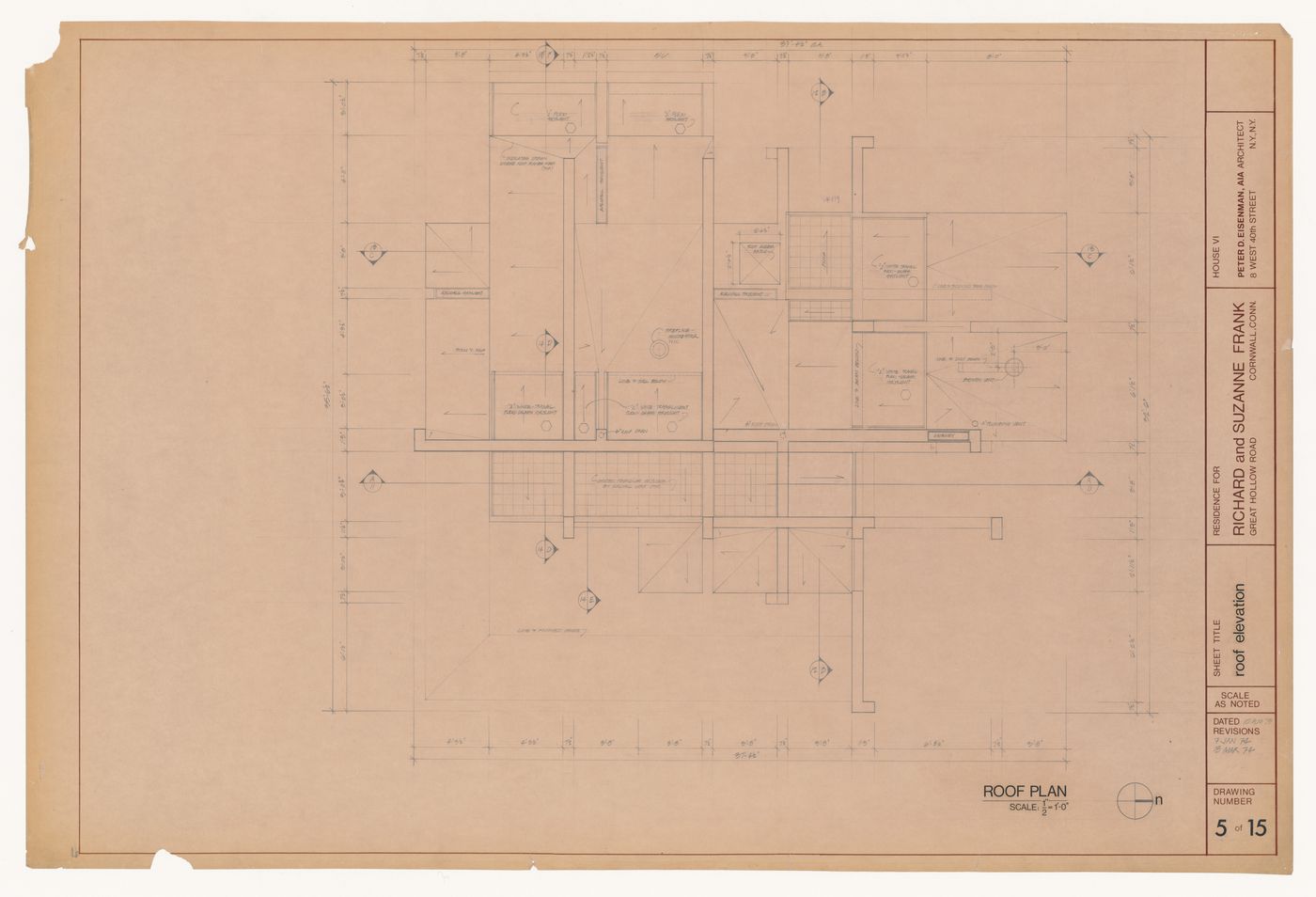 Plan for House VI, Cornwall, Connecticut