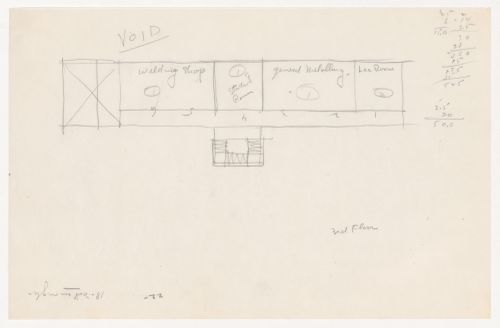 Sketch plan for a third floor, probably for metallurgy facilities for Illinois Institute of Technology, Chicago