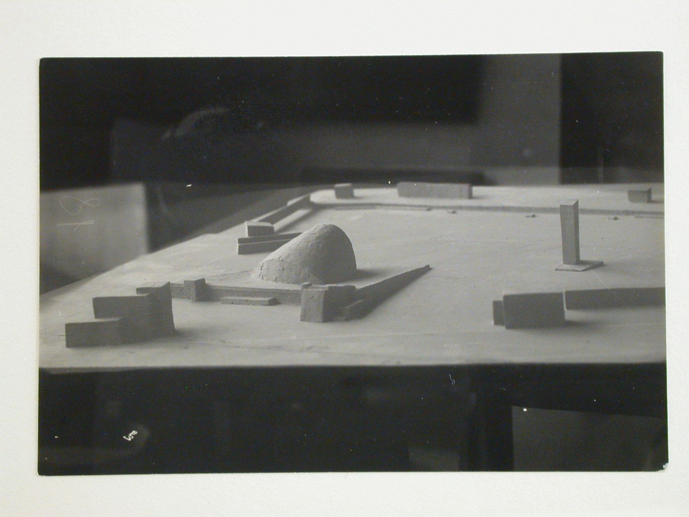 Photograph of a site model detail for an All-Union Palace of the Arts, Moscow